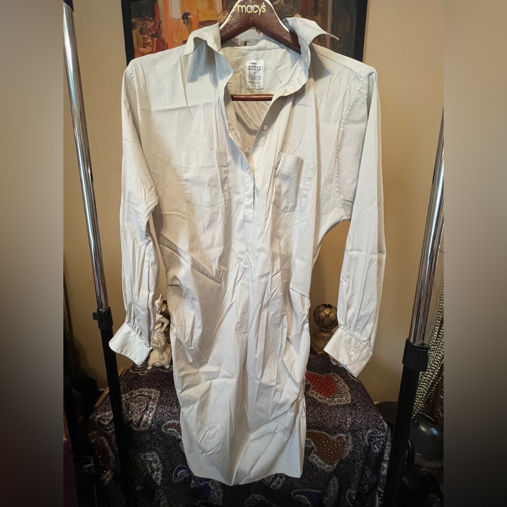 Sara Roka Long Sleeve Button Shirt Dress Size 46 IT (10 US) Women Italy